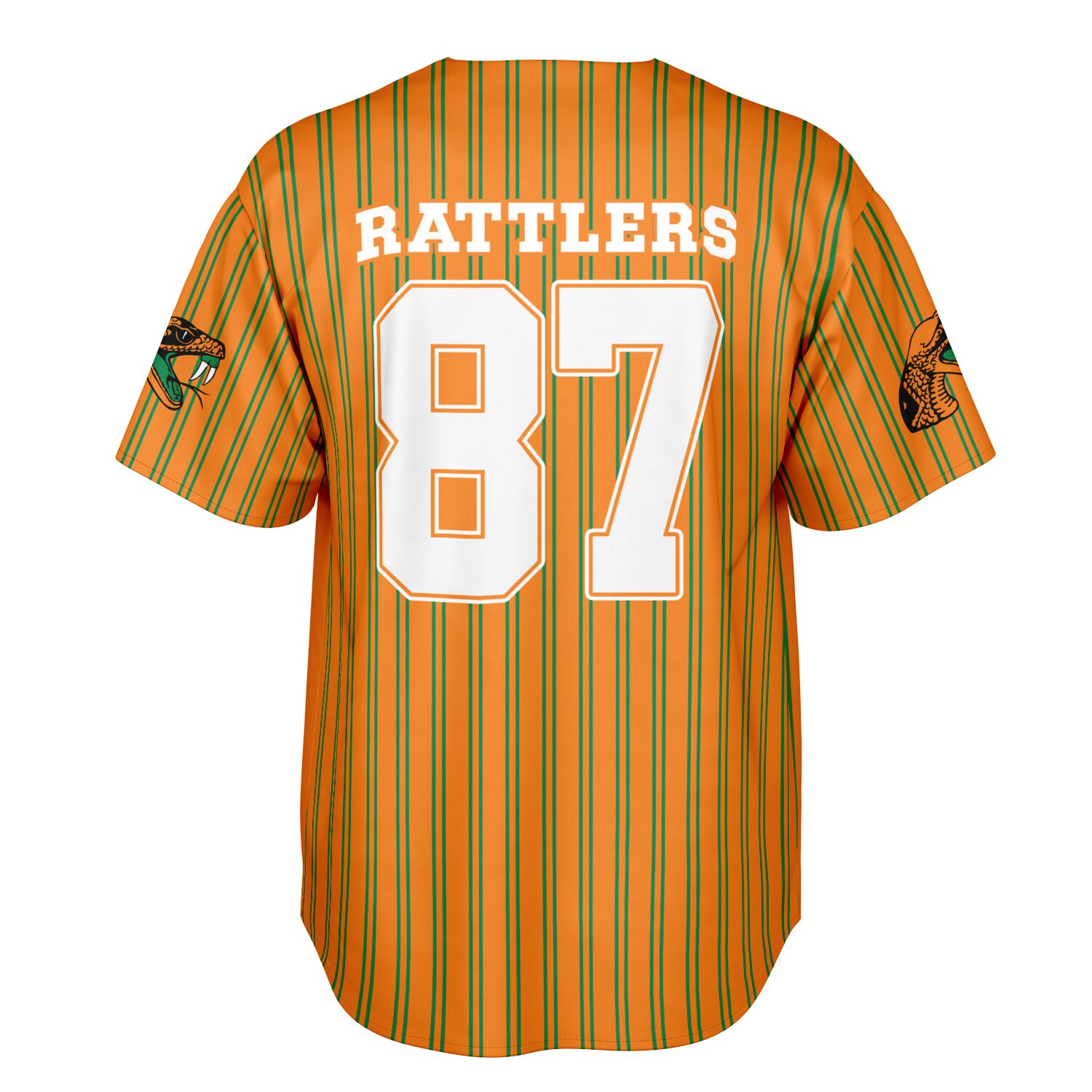 Rattlers custom baseball jersey Orange Famu 00 - joxtee