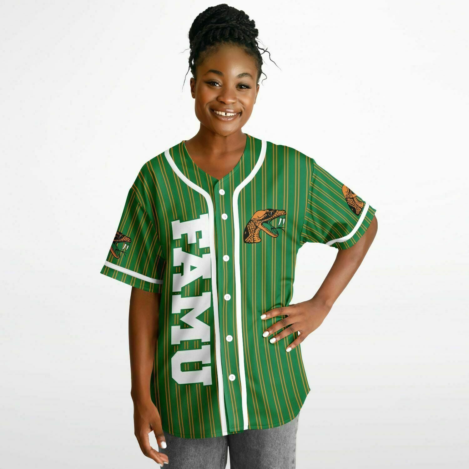 Pink Famu Rattler Famu Rattlers Reversible Baseball Jersey v2146 - joxtee