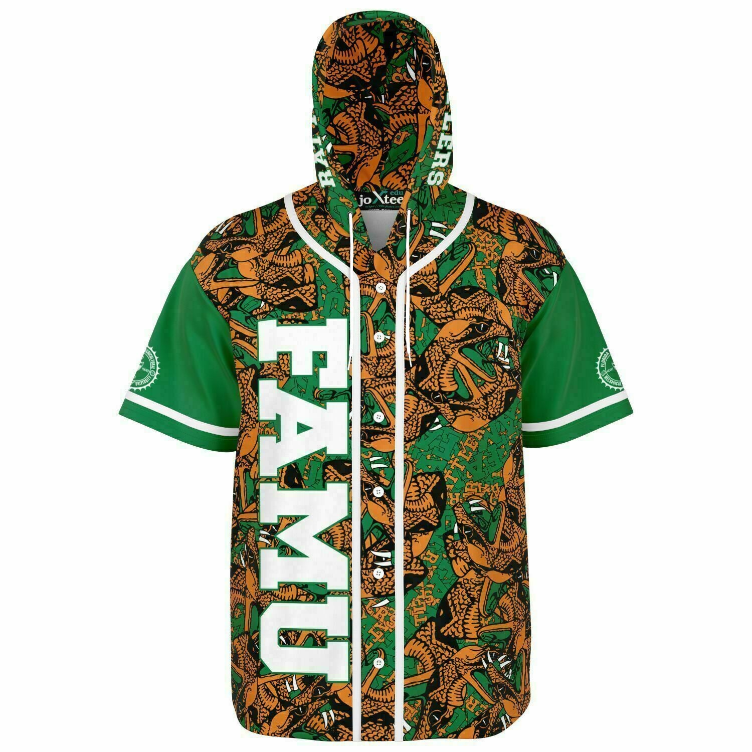 Famu Rattlers Hooded Baseball Jersey - AOP v6631