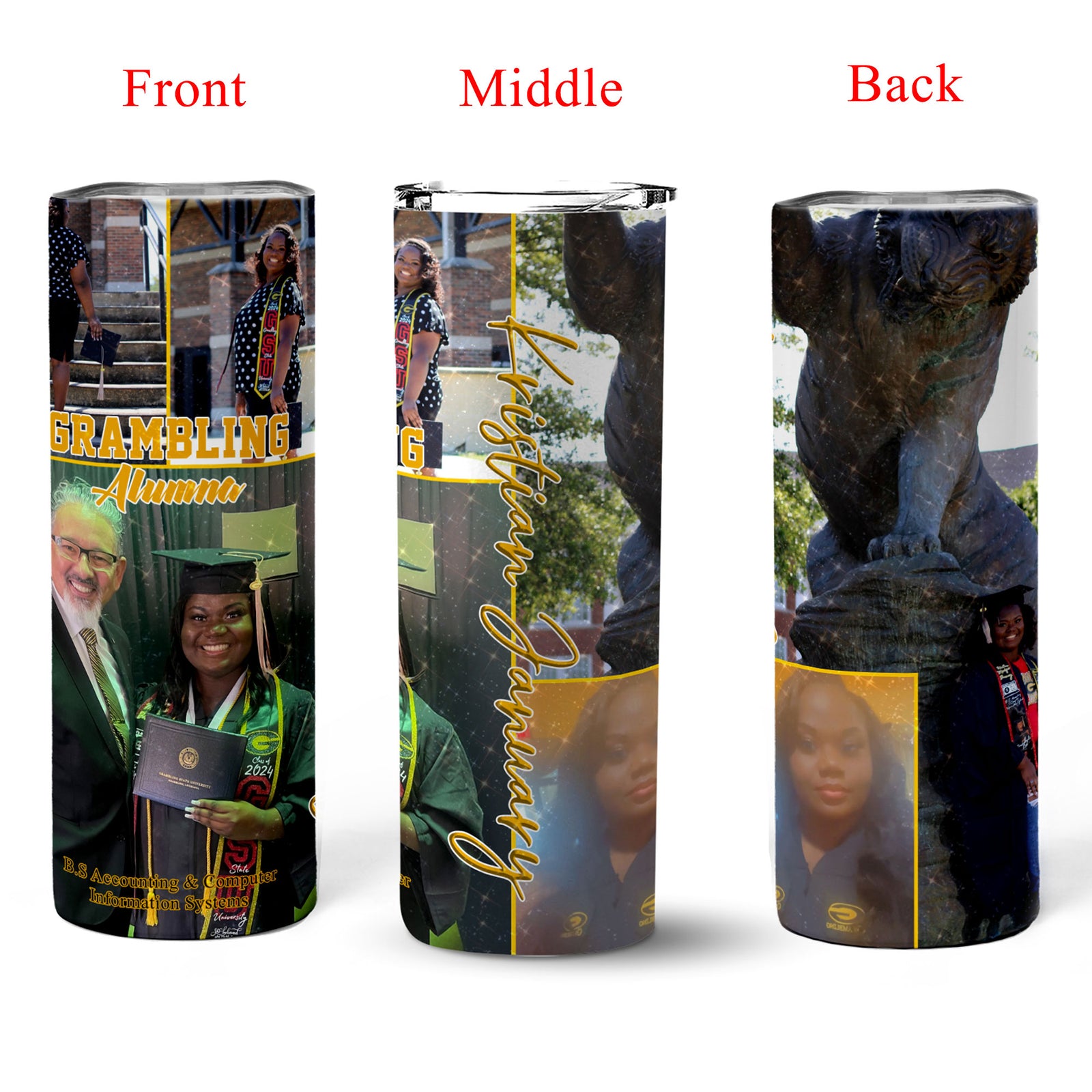 Grambling Skinny Tumbler– Printed v6711