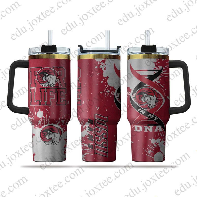 WSSU Rams 40oz Golden Tumbler– Printed v6664