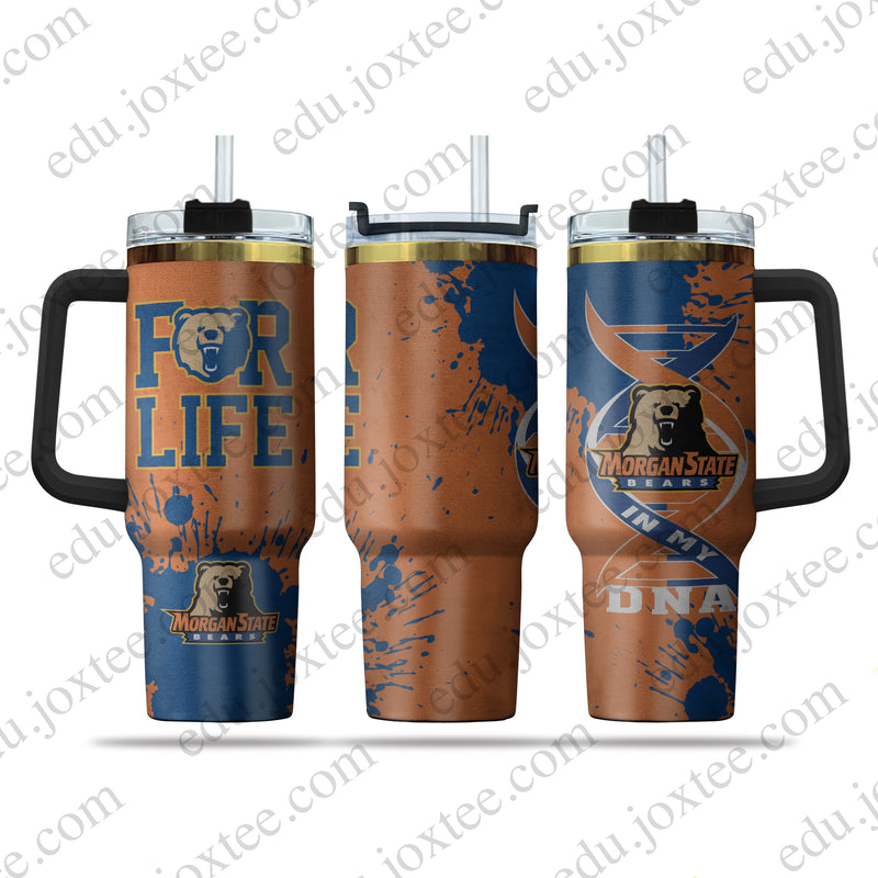 Morgan State Bears 40oz Golden Tumbler– Printed v6657