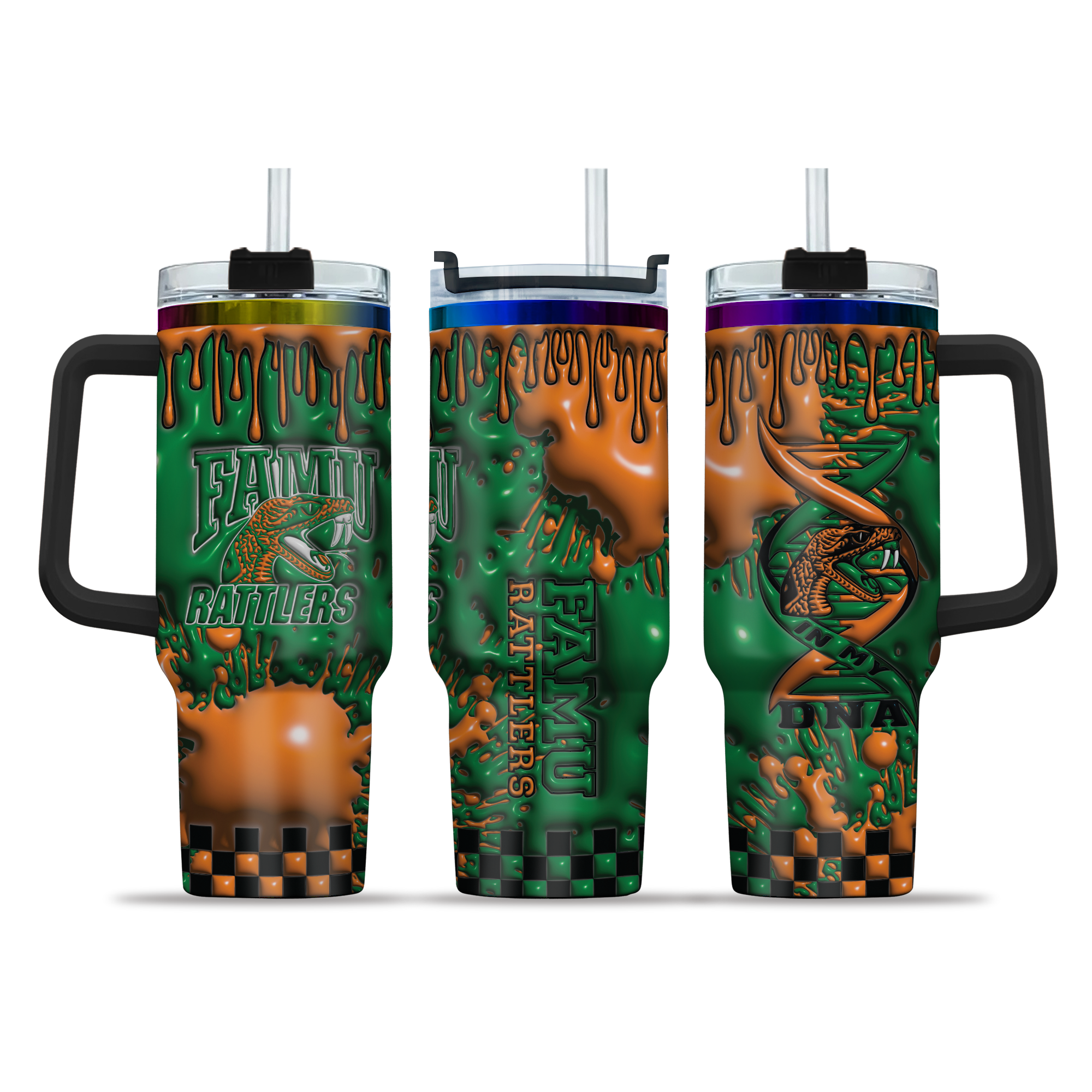 Famu 40oz Golden Tumbler– Printed v6691