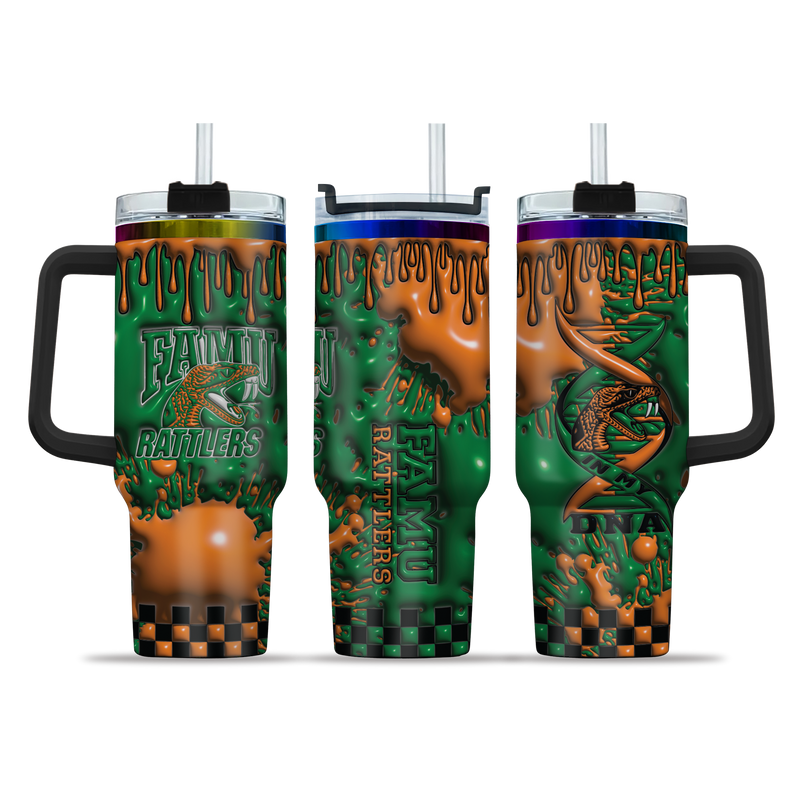 Famu 40oz Golden Tumbler– Printed v6691