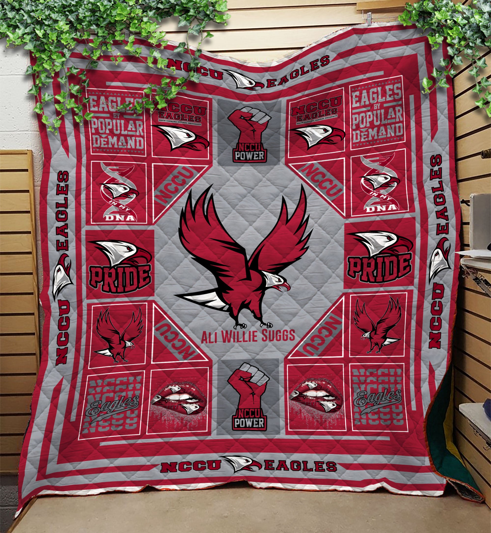 NCCU Eagles Quilt Blanket v1338