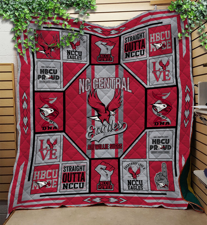 NCCU Eagles Quilt Blanket v1341