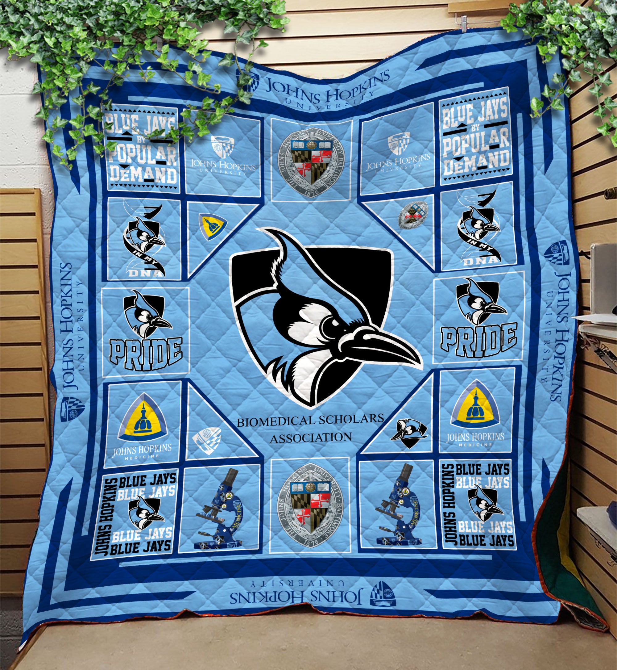 Johns Hopkins Quilt Blanket v1447