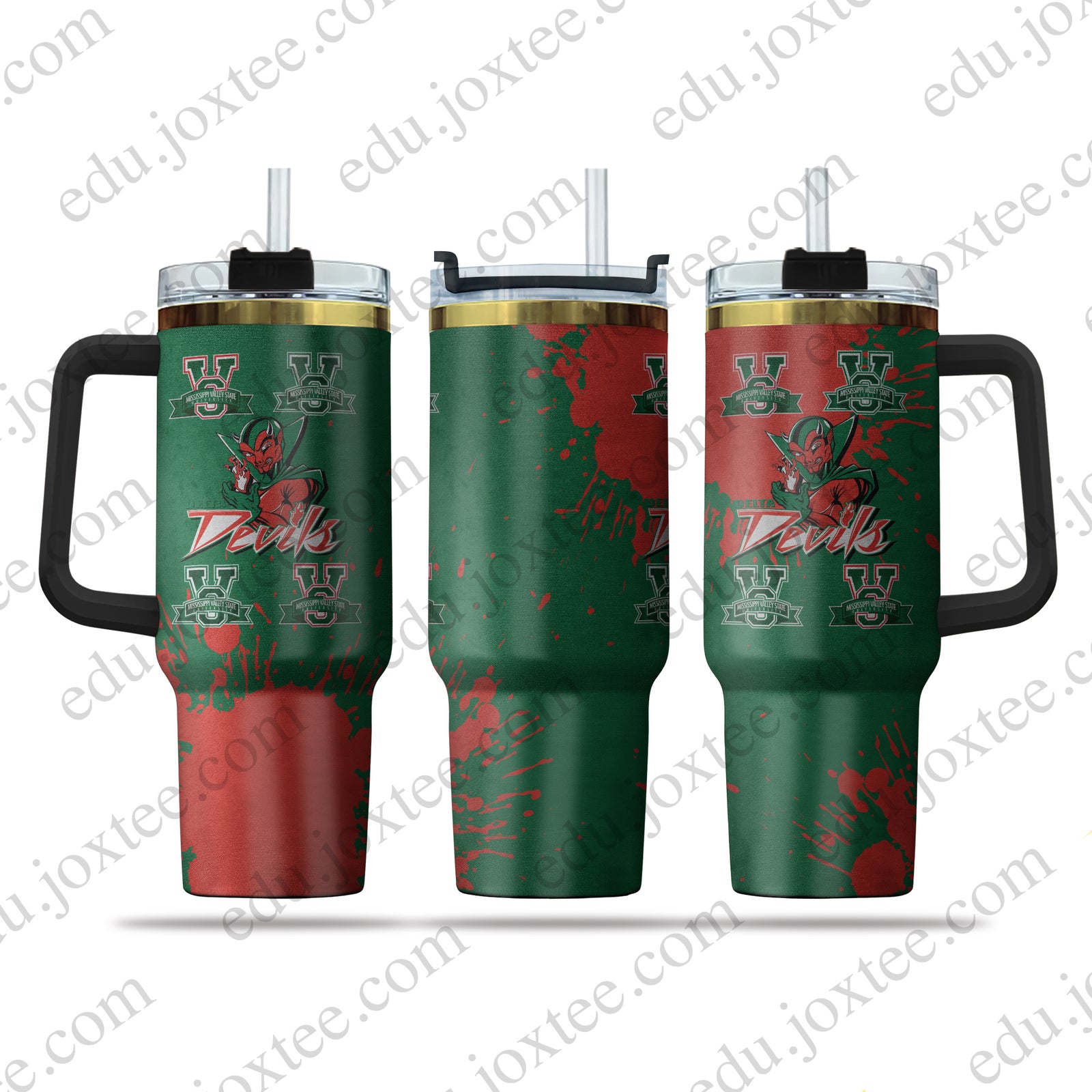 Mvsu Delta Devils 40oz Golden Tumbler– Printed v6652