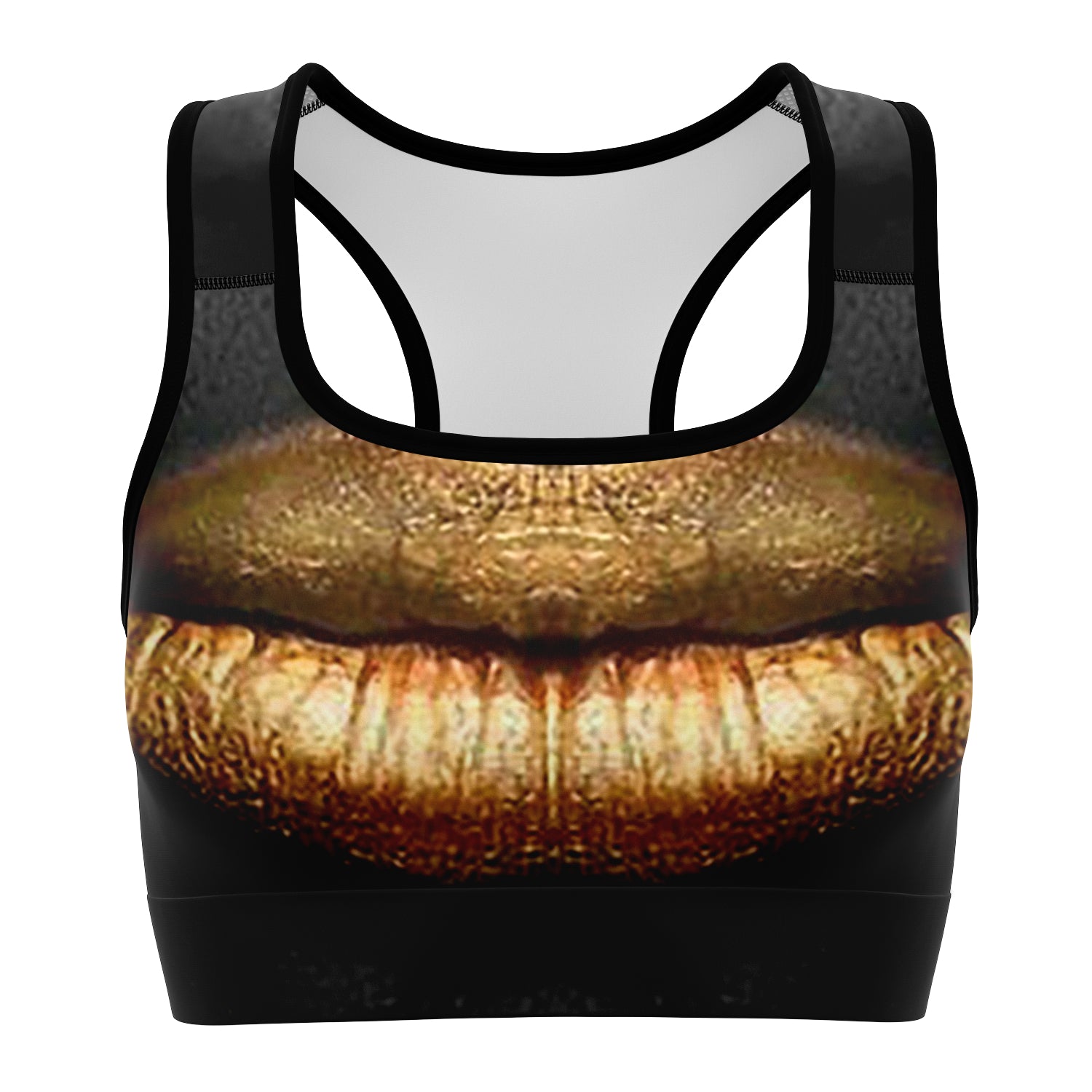 african queen gold sport bra