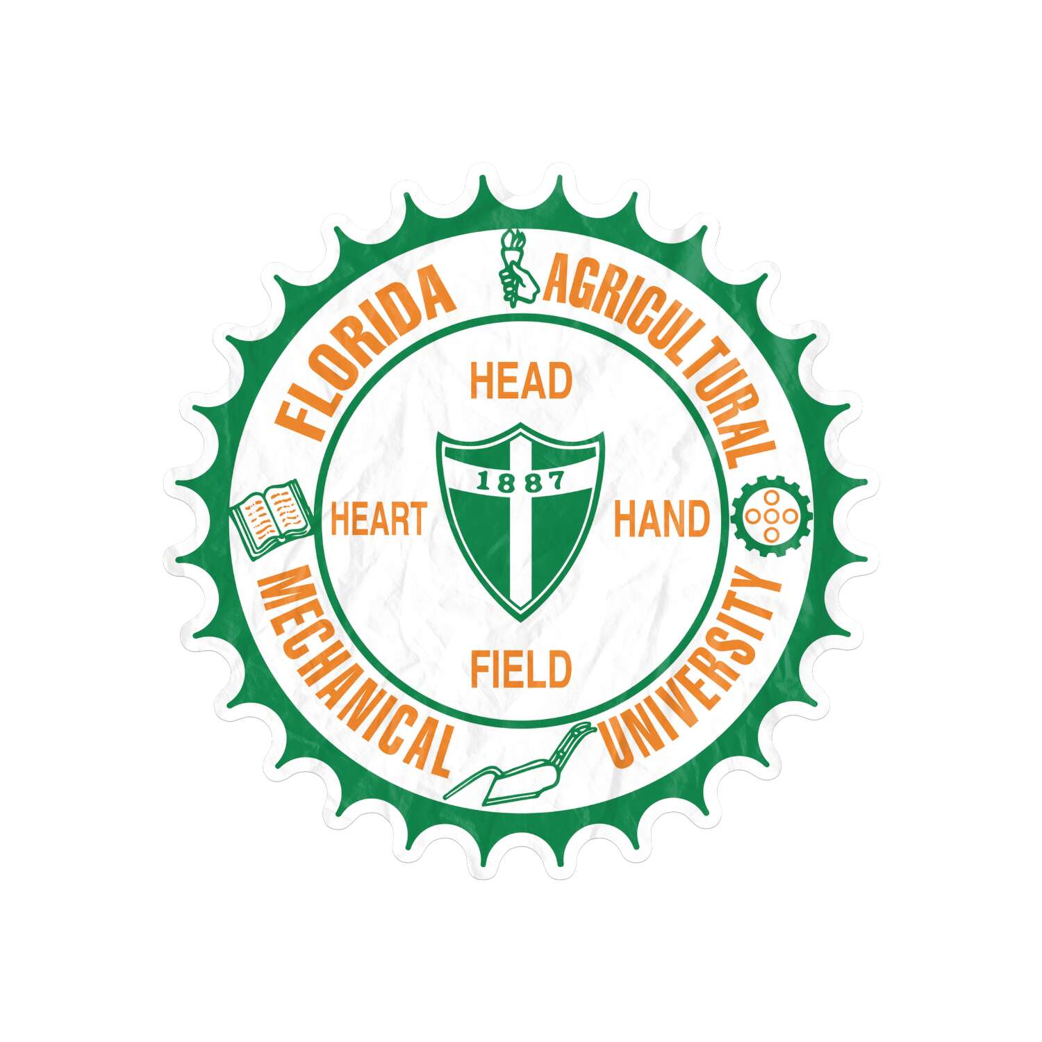 Florida A&M University White Beach Towel v4558