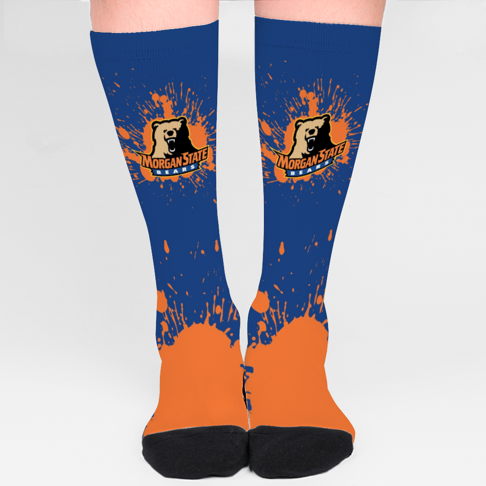 Morgan State Bears Unisex Mid-calf Polyester Socks v1363
