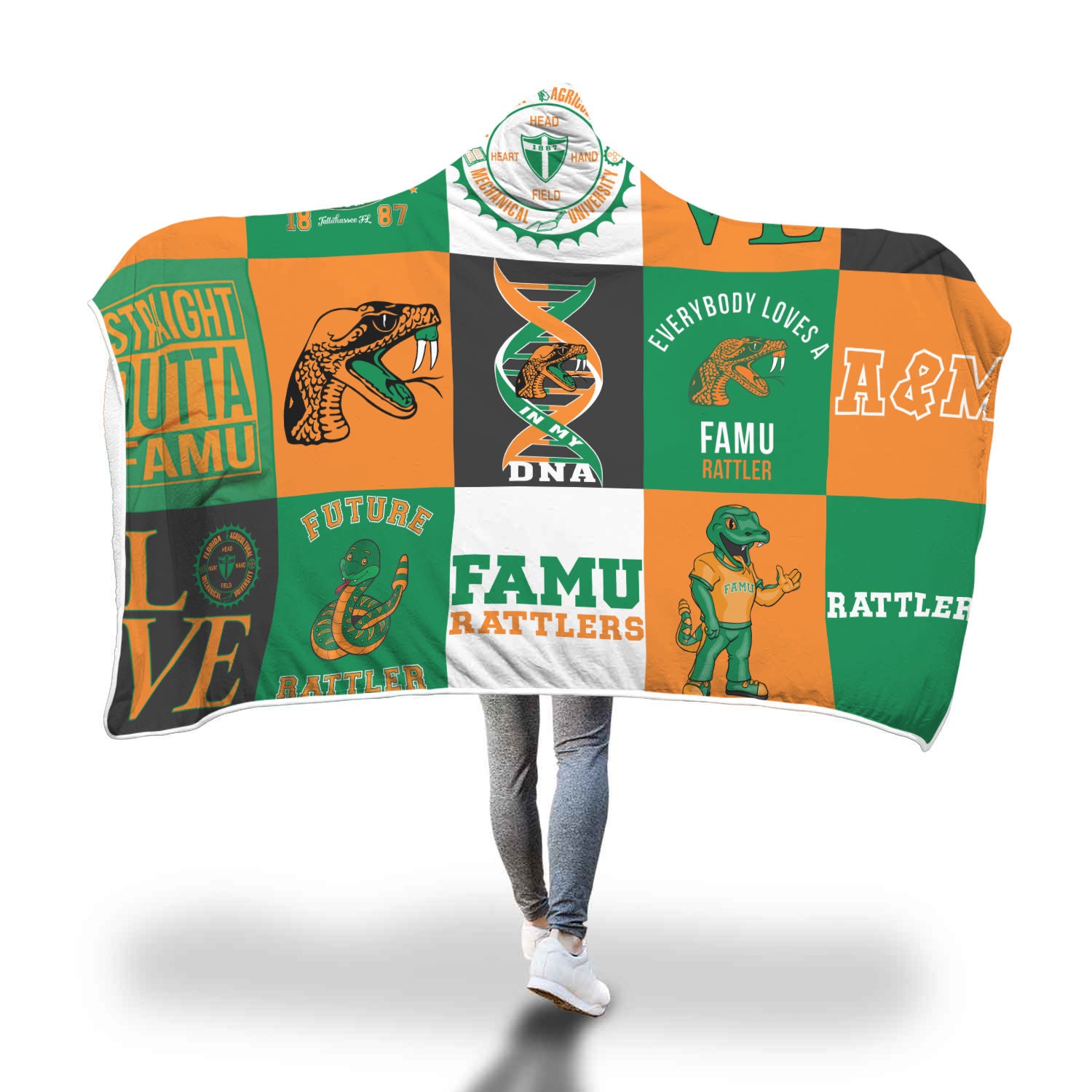 Famu Rattlers - Hooded Blanket