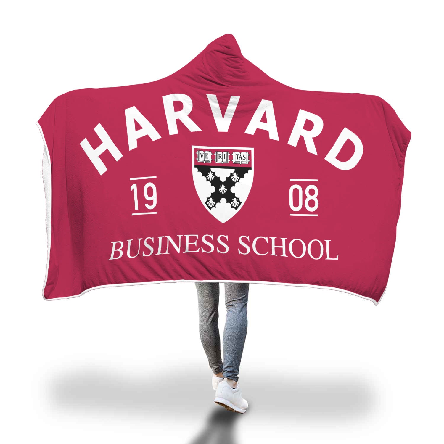 hvard business hooded blanket