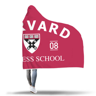 hvard business hooded blanket