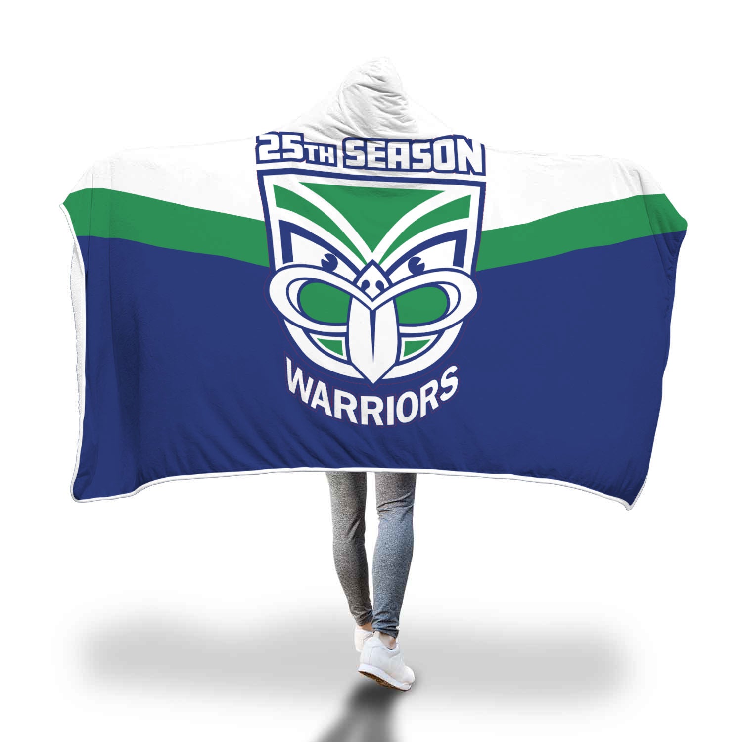 warriors hooded blanket