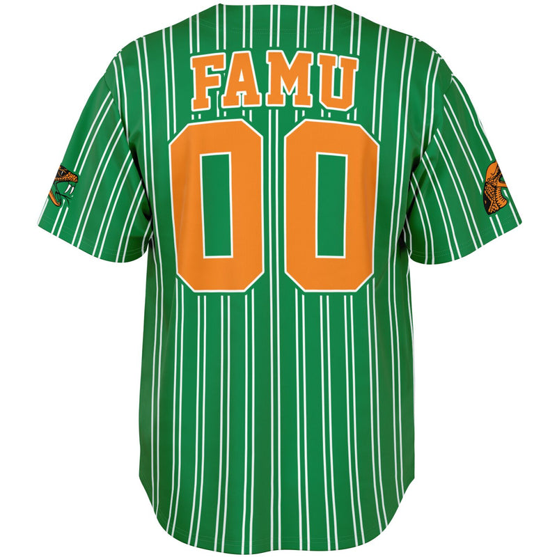 Rattlers custom baseball jersey Green Famu 00