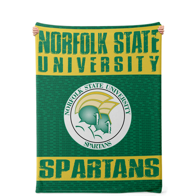 Nsu Norfolk State Spartans Microfleece Blanket v1106