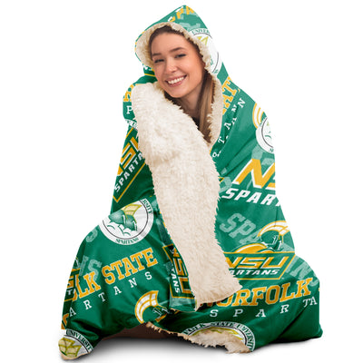 Nsu Norfolk State Spartans Hooded Blanket v785