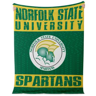 Nsu Norfolk State Spartans Microfleece Blanket v1106