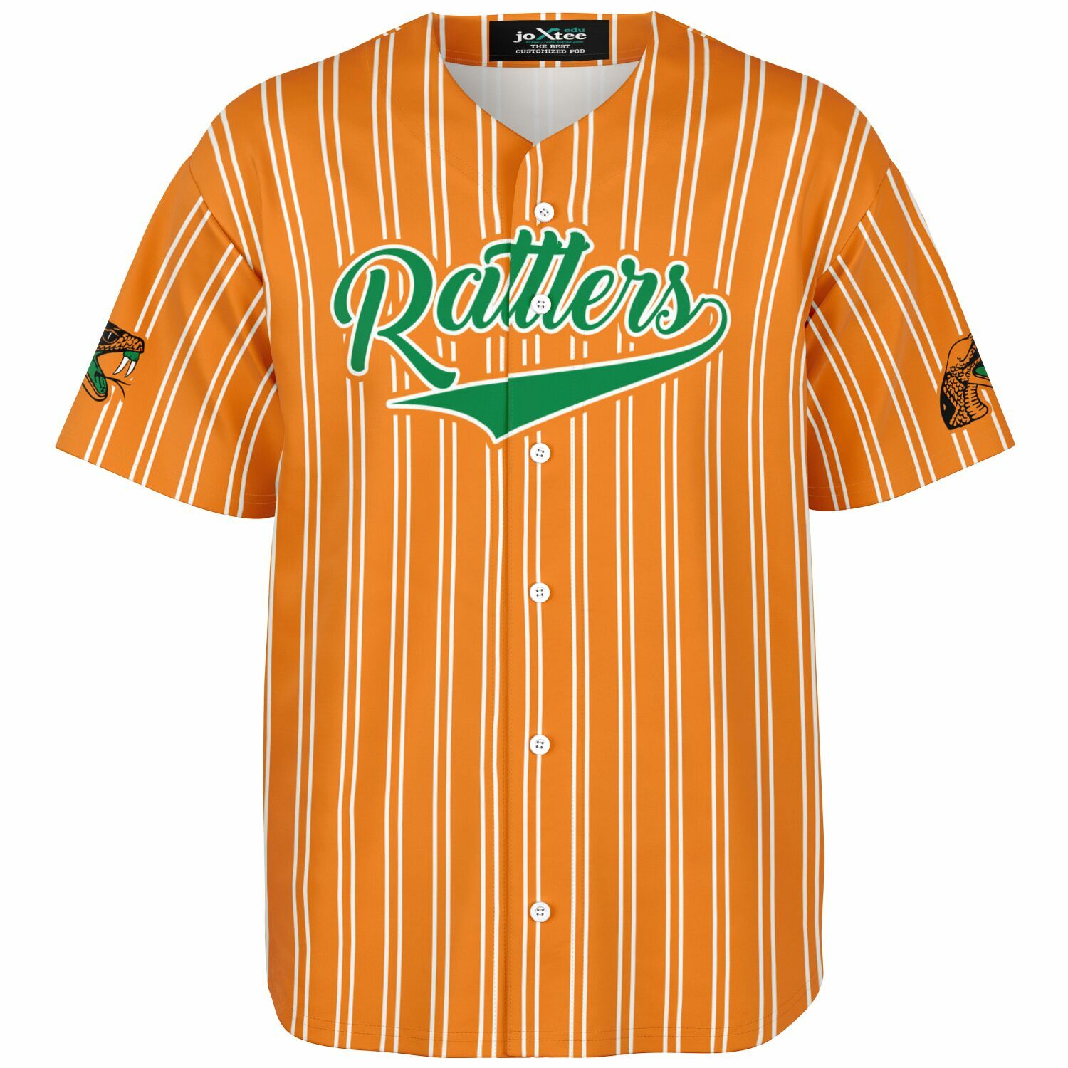 Rattlers custom baseball jersey Orange Famu 00