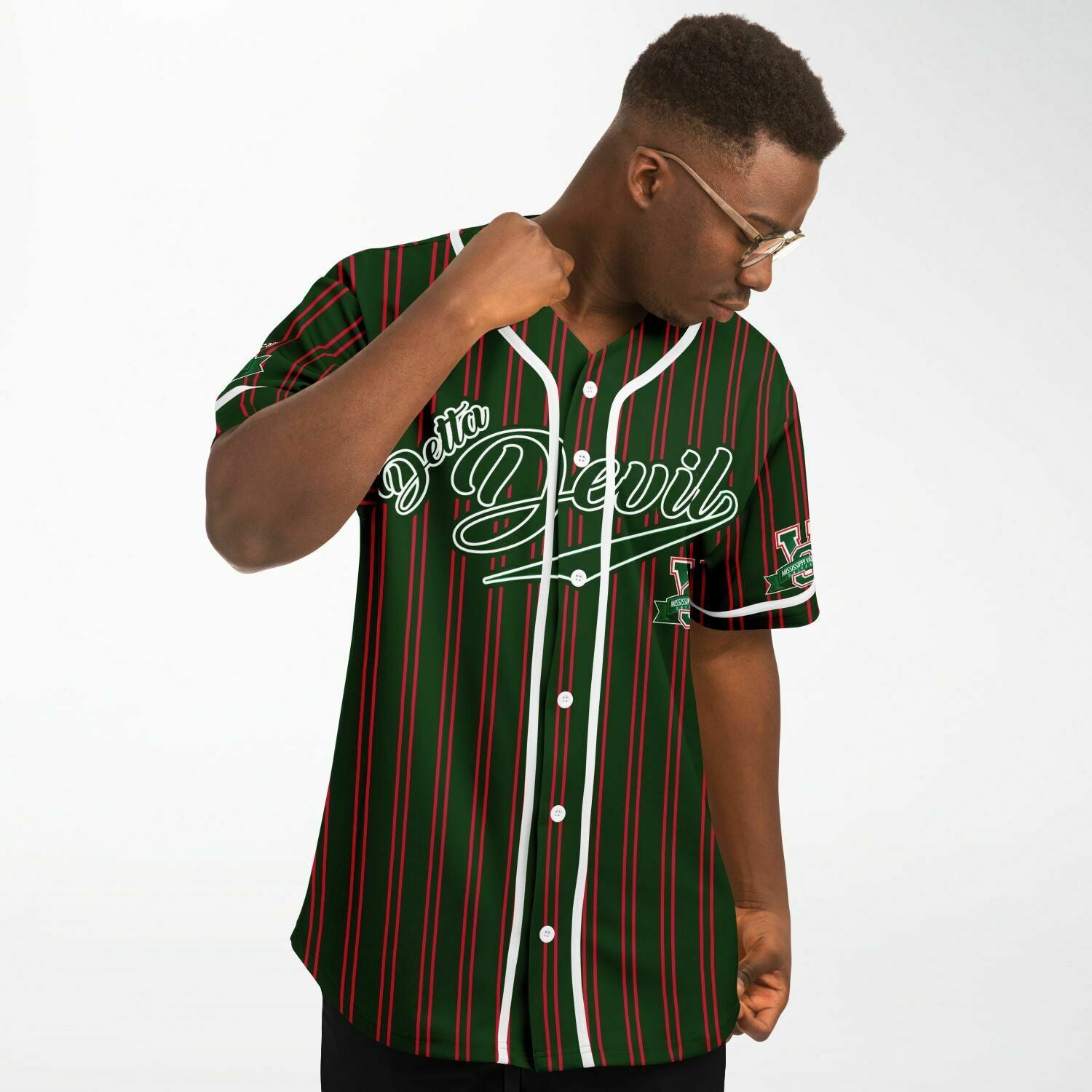 green and red baseball jersey