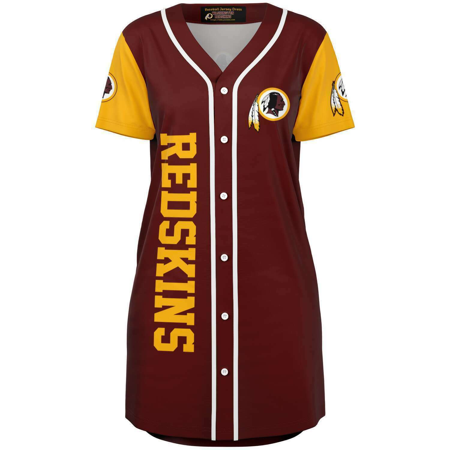Wa Redskins Baseball Jersey Dress v4247