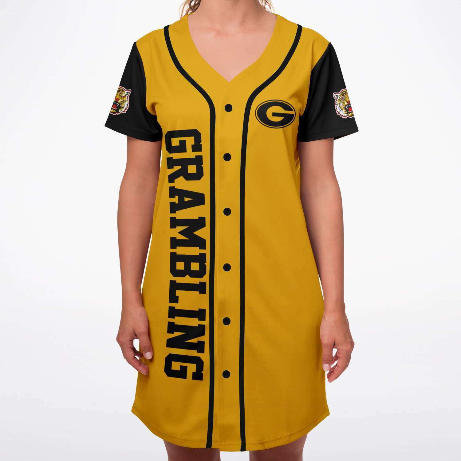 Grambling Tigers baseball jersey dress v4329 Grambling Tigers baseball jersey dress v4329