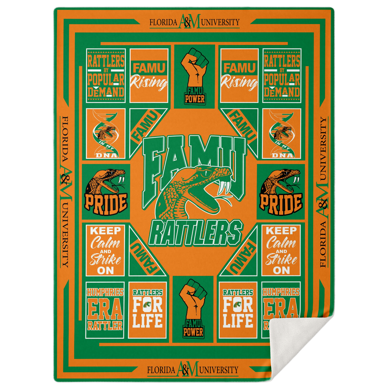 Famu Rattlers Premium Microfleece Blanket