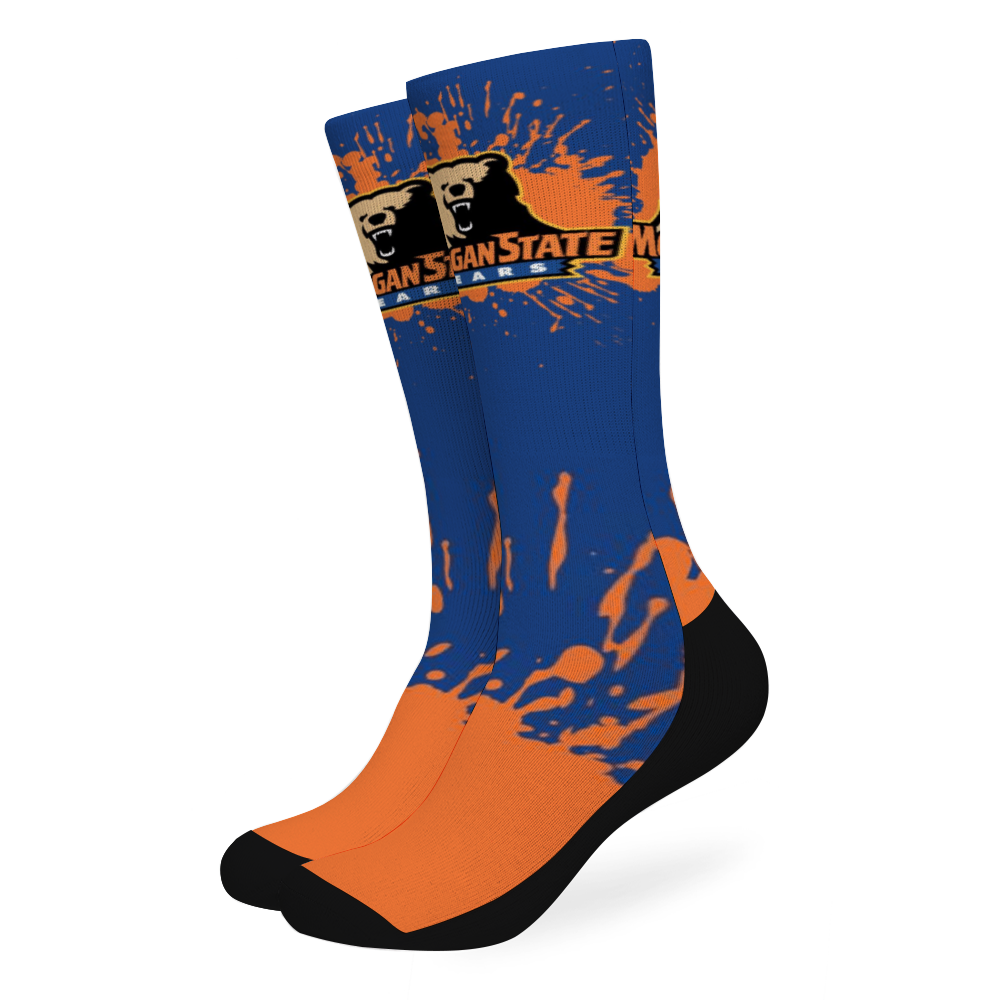 Morgan State Bears Mid-calf Cotton Sport Tube Socks v1365
