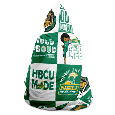 Nsu Norfolk State Spartans Hooded Blanket v786