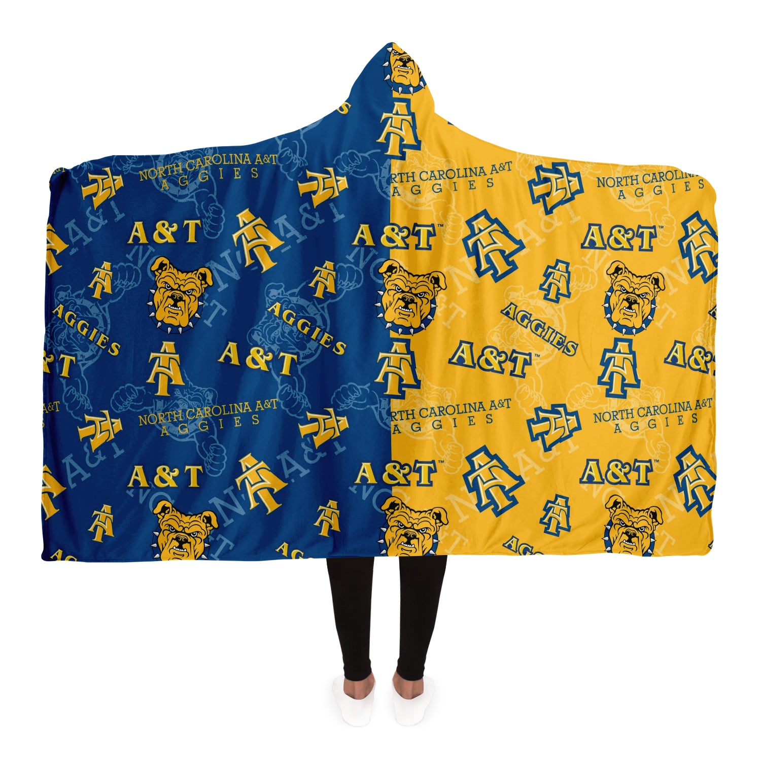 NC A&T Aggies Hooded Blanket v984
