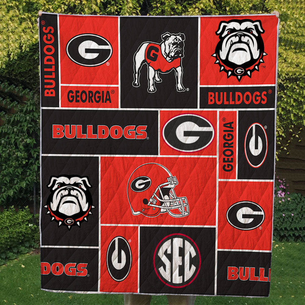 Georgia Bulldogs West Virginia My Team Is The Bulldogs Quilt