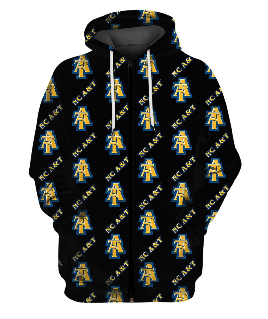 NC A&T - Black 3D Tee/Sweatshirt/Hoodie/Zip Hoodie