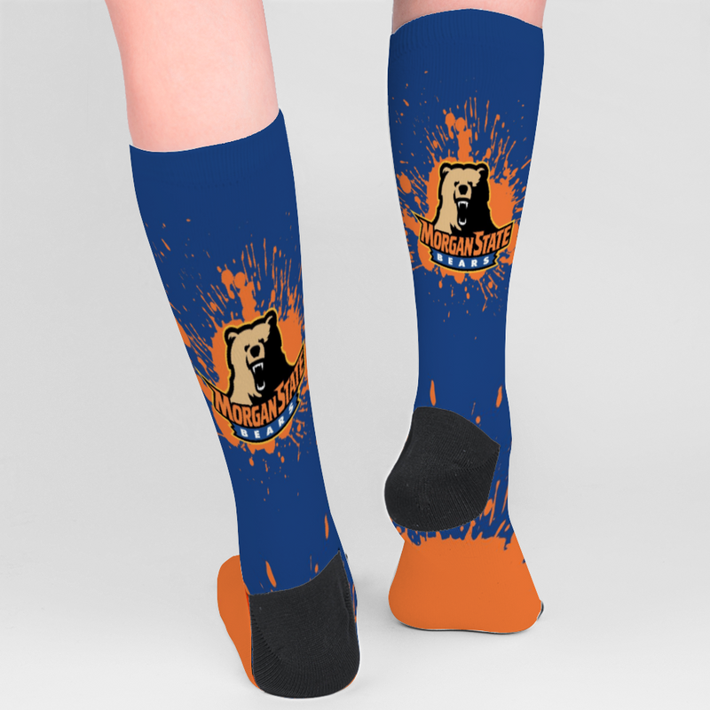Morgan State Bears Unisex Mid-calf Polyester Socks v1363