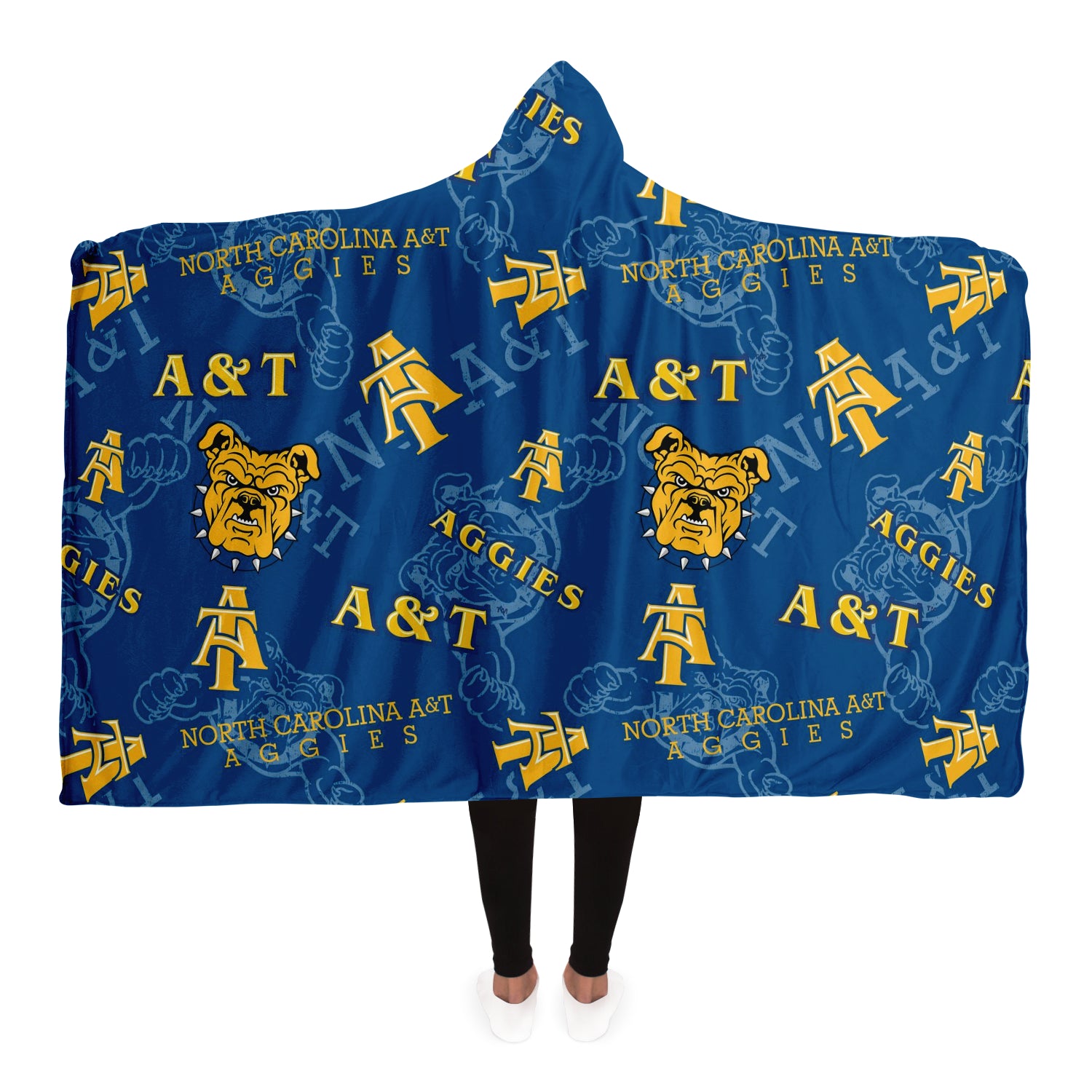 NC A&T Aggies Hooded Blanket v983