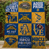 Nc A&T Aggies Quilting love Blanket