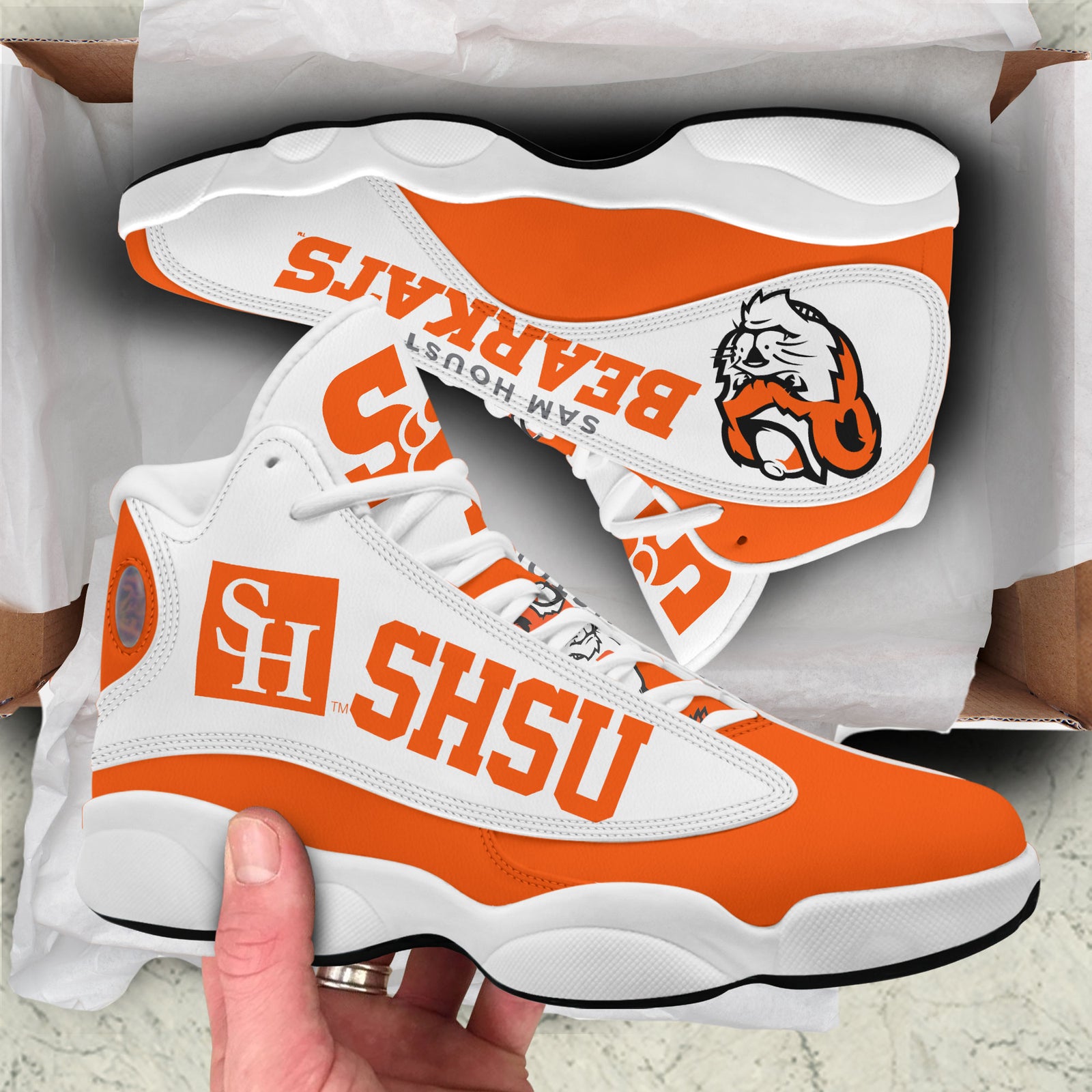 Shsu Bearkats Air JD13 Sneakers v171