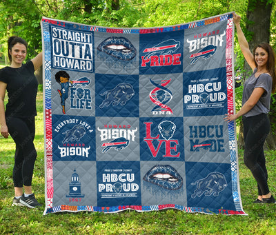 Howard Bison Quilt Blanket v13