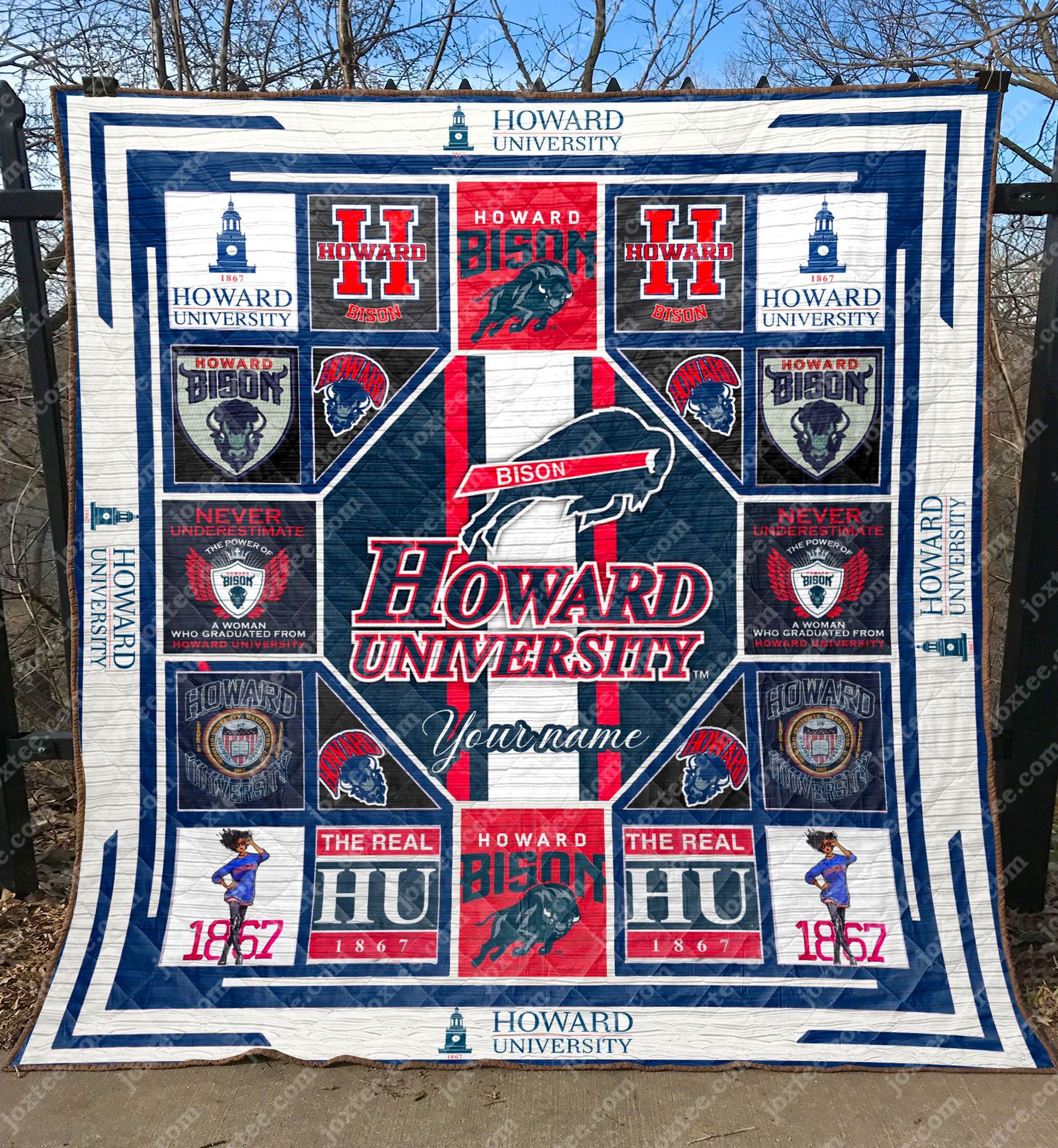 Howard Bison Quilt Blanket v23