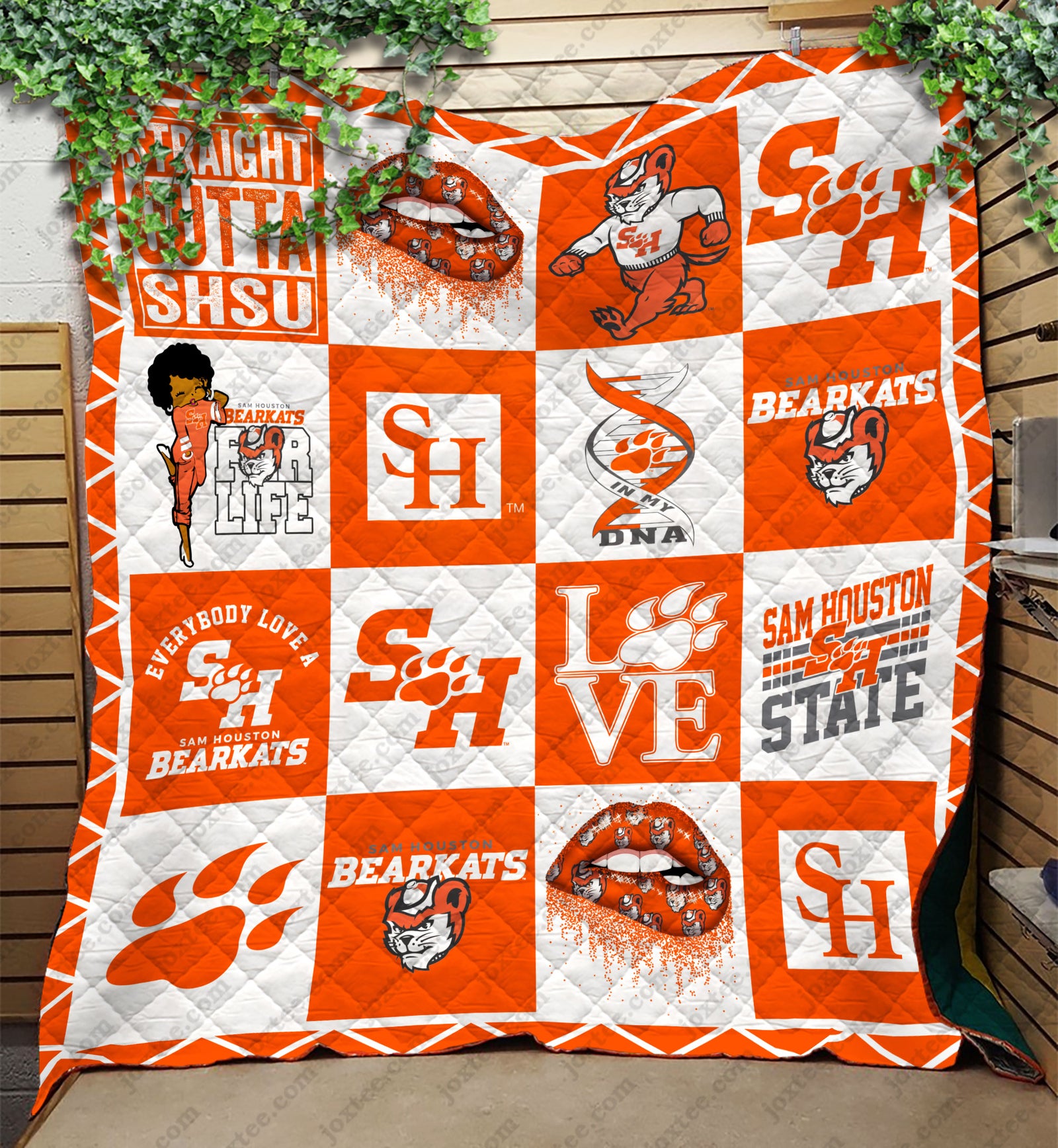 Shsu Bearkats Quilt Blanket v07
