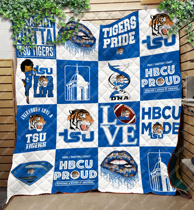 Tsu Tigers Quilt Blanket v07