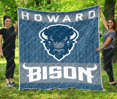 Howard Bison Quilt Blanket v17