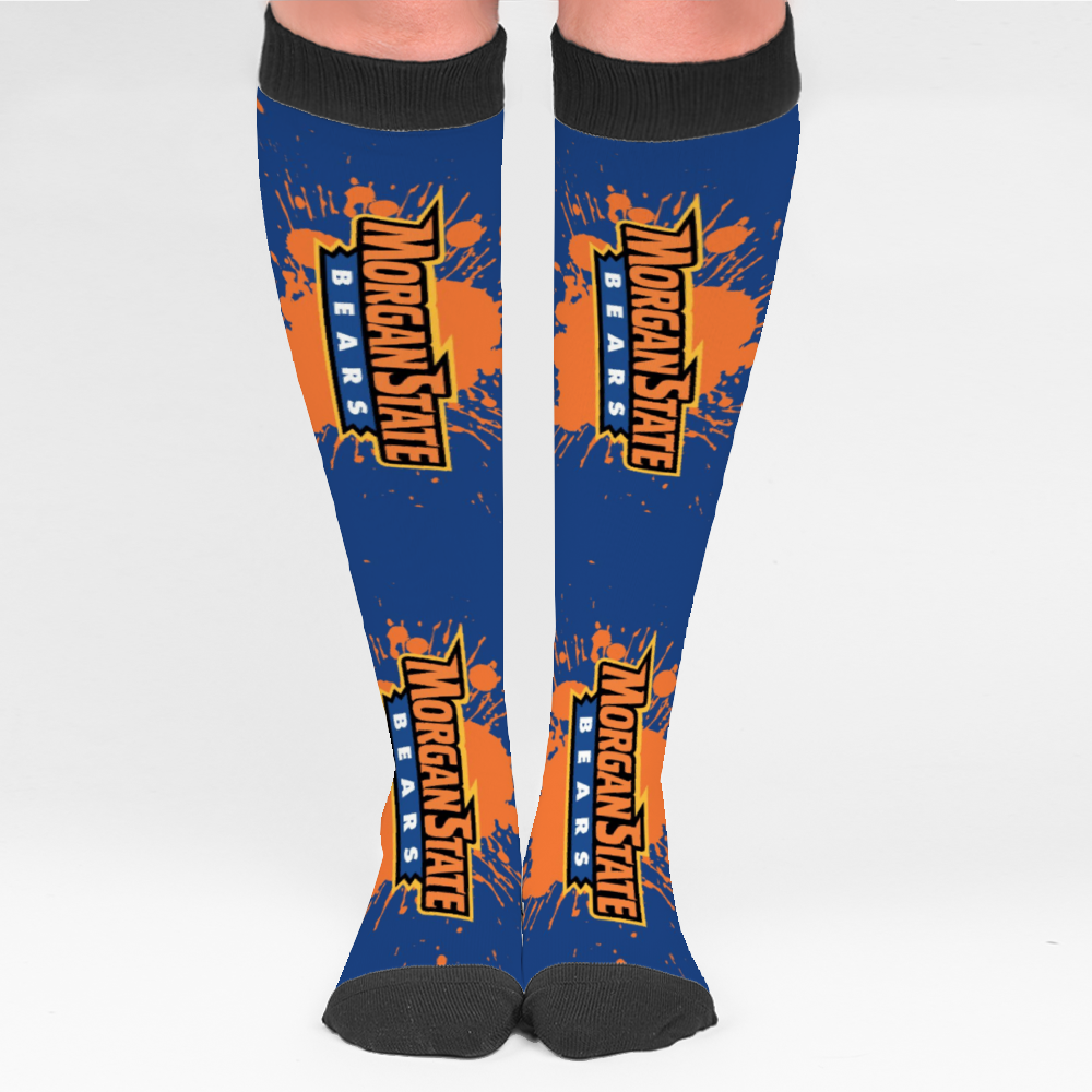 Morgan State Bears Unisex Over-calf Polyester Socks v1364