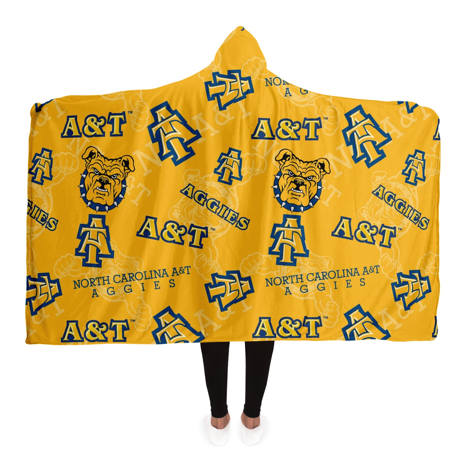 NC A&T Aggies Hooded Blanket v982
