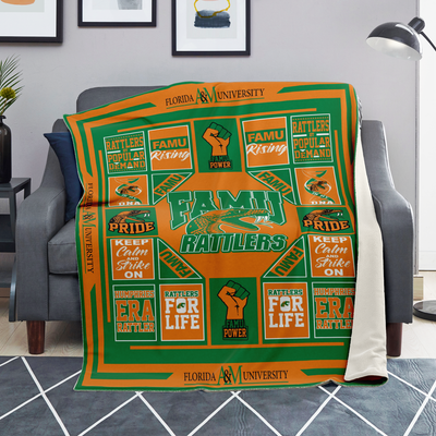 Famu Rattlers Premium Microfleece Blanket