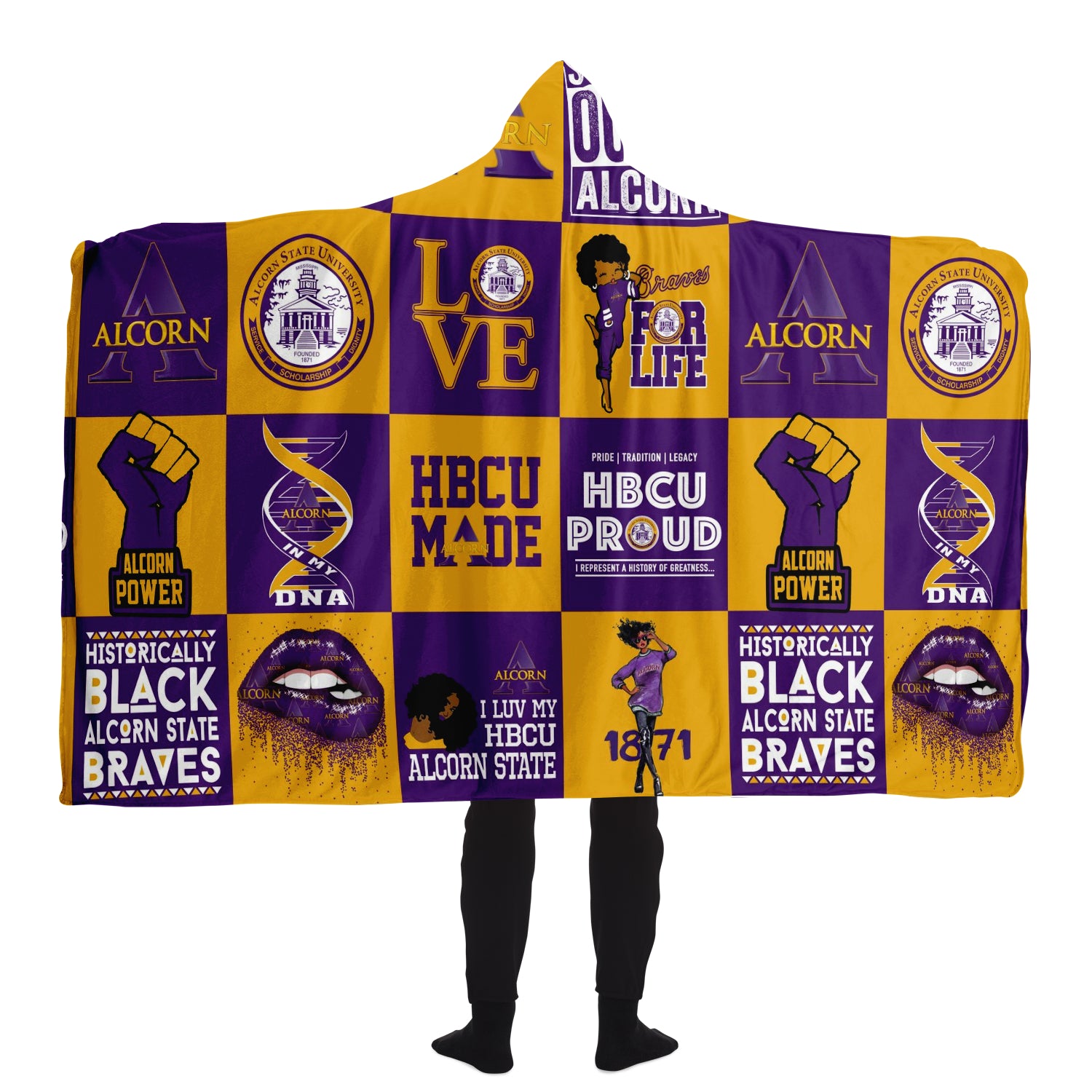 Alcorn Hooded Blanket v39