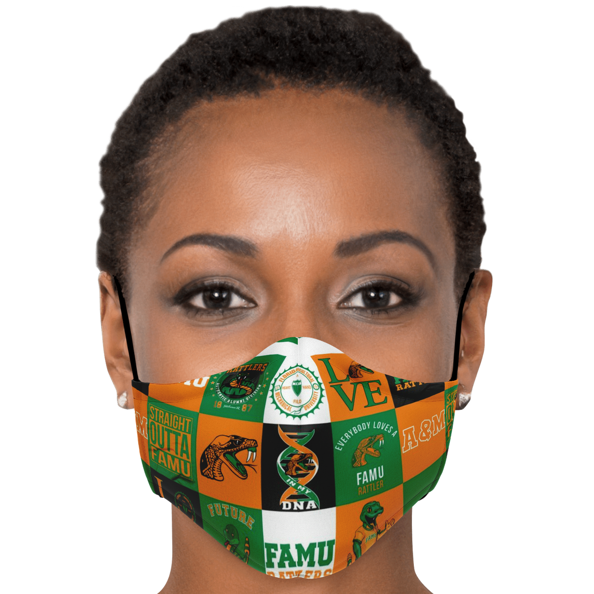 Famu Rattlers DNA Fashion Mask 3D