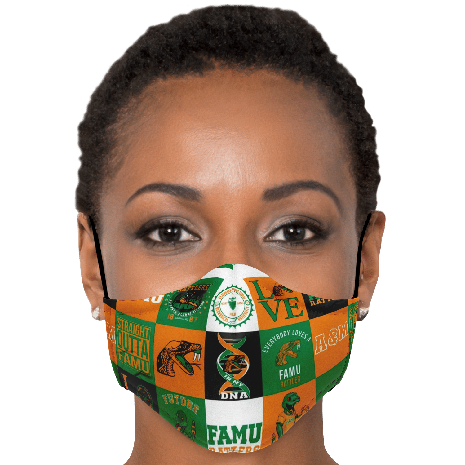 Famu Rattlers DNA Fashion Mask 3D