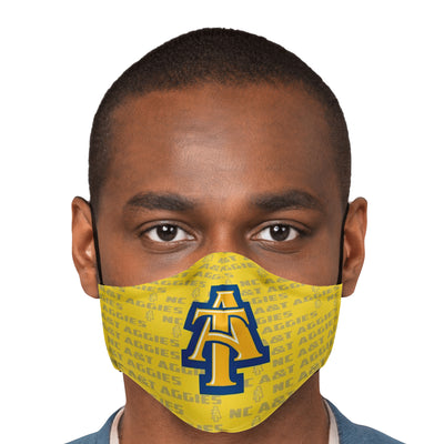 Nc A&T Aggies Yellow Fashion Mask 3D