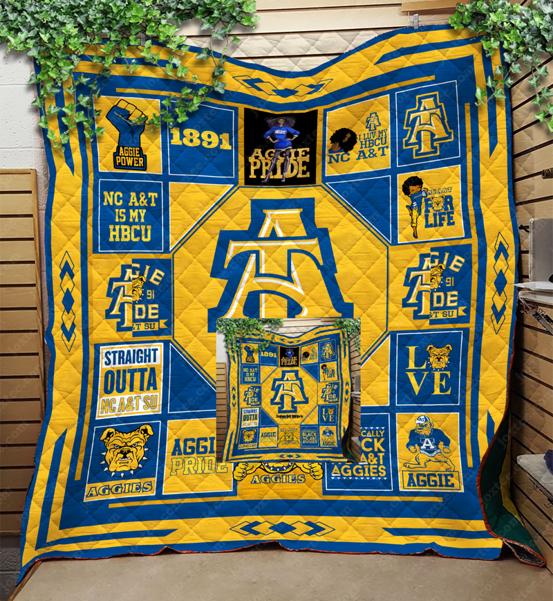 NC A&T Aggies Custom Name Quilt Blanket v17